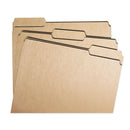 Smead Heavyweight Kraft File Folder, 1/3-Cut Tabs: Assorted, Letter Size, 0.75" Expansion, 17-pt Kraft, Brown, 50/Box
