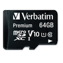 Verbatim 64GB Premium microSDXC Memory Card with Adapter, UHS-I V10 U1 Class 10, Up to 90MB/s Read Speed
