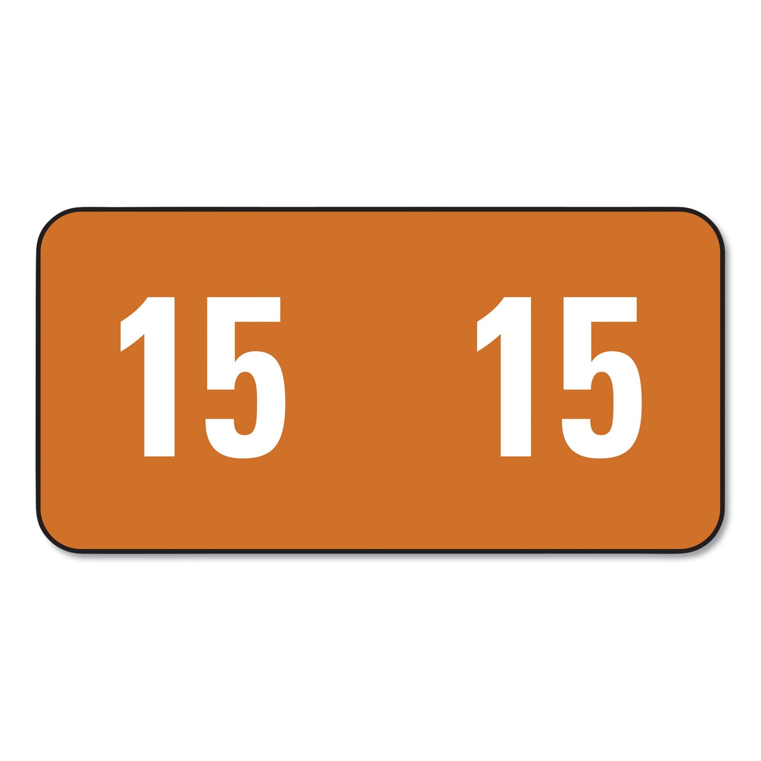 Yearly End Tab File Folder Labels, 15, 0.5 x 1, Brown, 25/Sheet, 10 ...