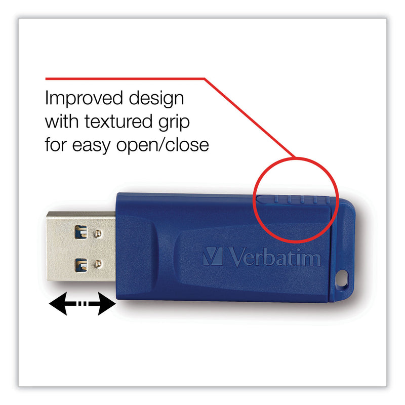 Verbatim Classic USB 2.0 Flash Drive, 4 GB, Blue