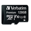 Verbatim 128GB Premium microSDXC Memory Card with Adapter, UHS-I V10 U1 Class 10, Up to 90MB/s Read Speed