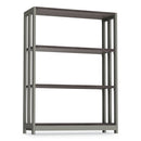 Linea Italia Trento Line Bookcase, Three-Shelf, 31.5w x 11.63d x 43.25h, Mocha