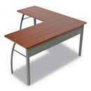Linea Italia Trento Line L-Shaped Desk, 59.13" x 59.13" x 29.5", Cherry