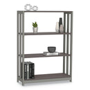 Linea Italia Trento Line Bookcase, Three-Shelf, 31.5w x 11.63d x 43.25h, Mocha