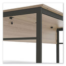 Linea Italia Urban Series Desk Workstation, 59" x 23.75" x 29.5", Natural Walnut