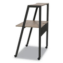 Linea Italia Kompass Flexible Home/Office Desk, 33" x 23.75" x 48", Natural Walnut