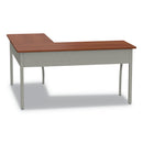 Linea Italia Trento Line L-Shaped Desk, 59.13" x 59.13" x 29.5", Cherry
