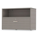 Linea Italia Urban 36" Credenza, Bottom Pedestal, 35.25w x 15.25d x 23.75h, Ash