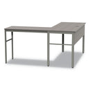 Linea Italia Urban Series L- Shaped Desk, 59" x 59" x 29.5", Ash