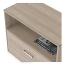 Linea Italia Urban 36" Credenza, Bottom Pedestal, 35.25w x 15.25d x 23.75h, Natural Walnut