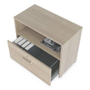 Linea Italia Urban 36" Credenza, Bottom Pedestal, 35.25w x 15.25d x 23.75h, Natural Walnut