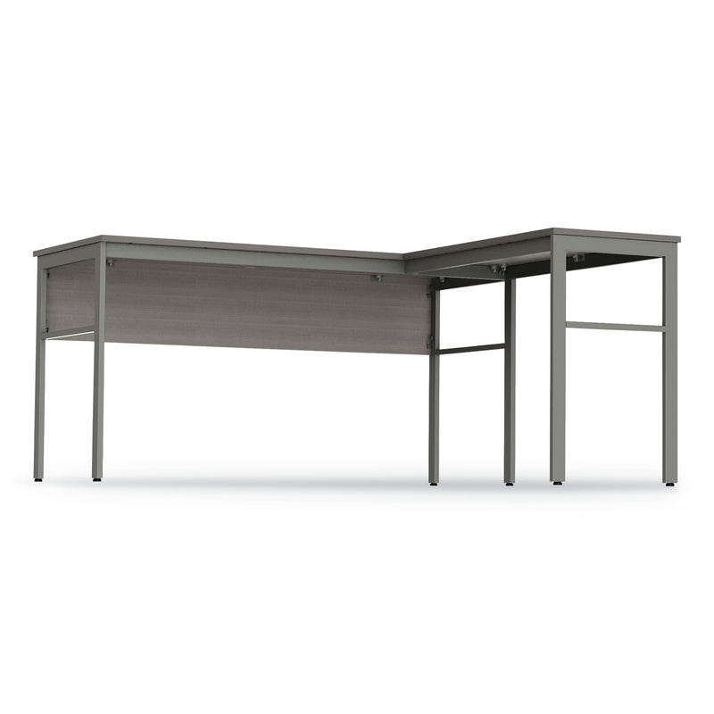 Linea Italia Urban Series L- Shaped Desk, 59" x 59" x 29.5", Ash