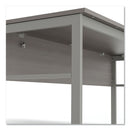 Linea Italia Urban Series L- Shaped Desk, 59" x 59" x 29.5", Ash