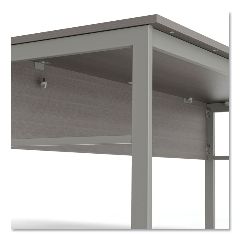 Linea Italia Urban Series L- Shaped Desk, 59" x 59" x 29.5", Ash