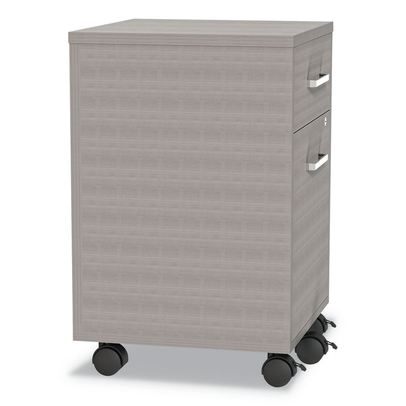 Linea Italia Urban Mobile File Pedestal, Left or Right, 2-Drawers: Box/File, Legal/A4, Ash, 16" x 15.25" x 23.75"
