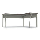 Linea Italia Trento Line L-Shaped Desk, 59.13" x 59.13" x 29.5", Mocha/Gray