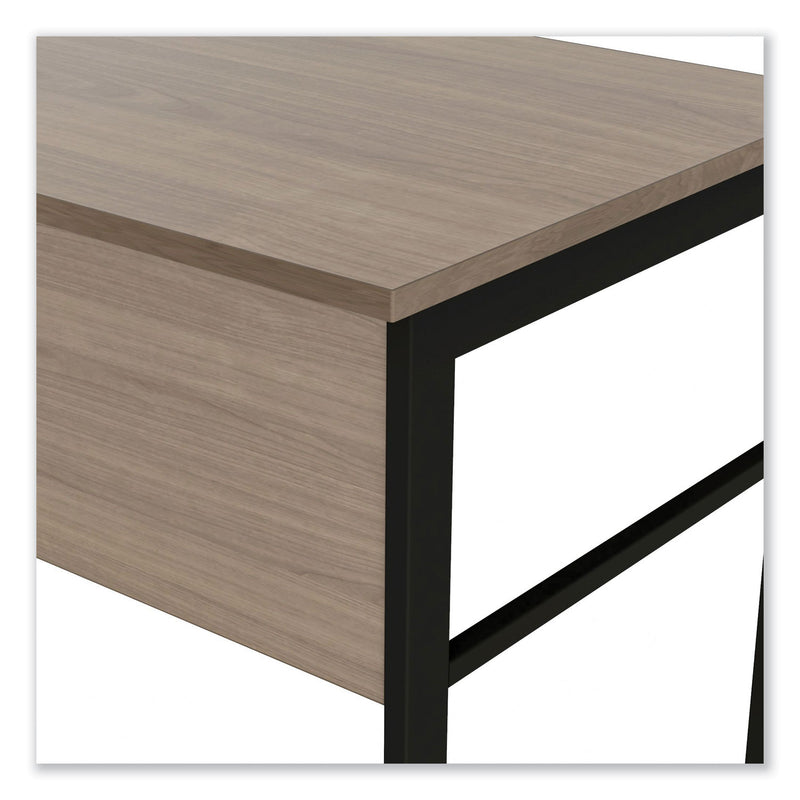 Linea Italia Urban Series L- Shaped Desk, 59" x 59" x 29.5", Natural Walnut