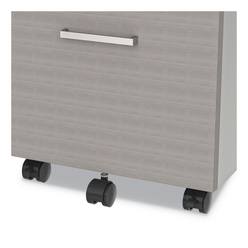 Linea Italia Urban Mobile File Pedestal, Left or Right, 2-Drawers: Box/File, Legal/A4, Ash, 16" x 15.25" x 23.75"