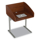 Linea Italia Study Carrell Starter Unit, 2-Leg, 31.25 x 23.5 x 45.25, Cherry