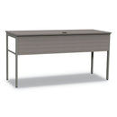 Linea Italia Urban Series Desk Workstation, 59" x 23.75" x 29.5", Ash