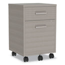 Linea Italia Urban Mobile File Pedestal, Left or Right, 2-Drawers: Box/File, Legal/A4, Ash, 16" x 15.25" x 23.75"