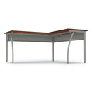 Linea Italia Trento Line L-Shaped Desk, 59.13" x 59.13" x 29.5", Cherry