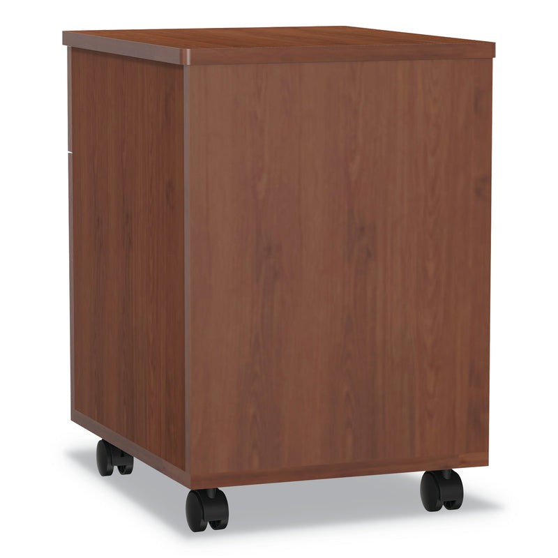 Linea Italia Trento Line Mobile Pedestal File, Left or Right, 2-Drawers: Box/File, Legal/Letter, Cherry, 16.5" x 19.75" x 23.63"