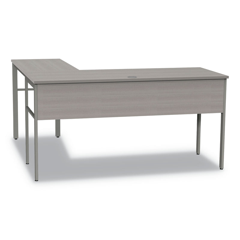 Linea Italia Urban Series L- Shaped Desk, 59" x 59" x 29.5", Ash