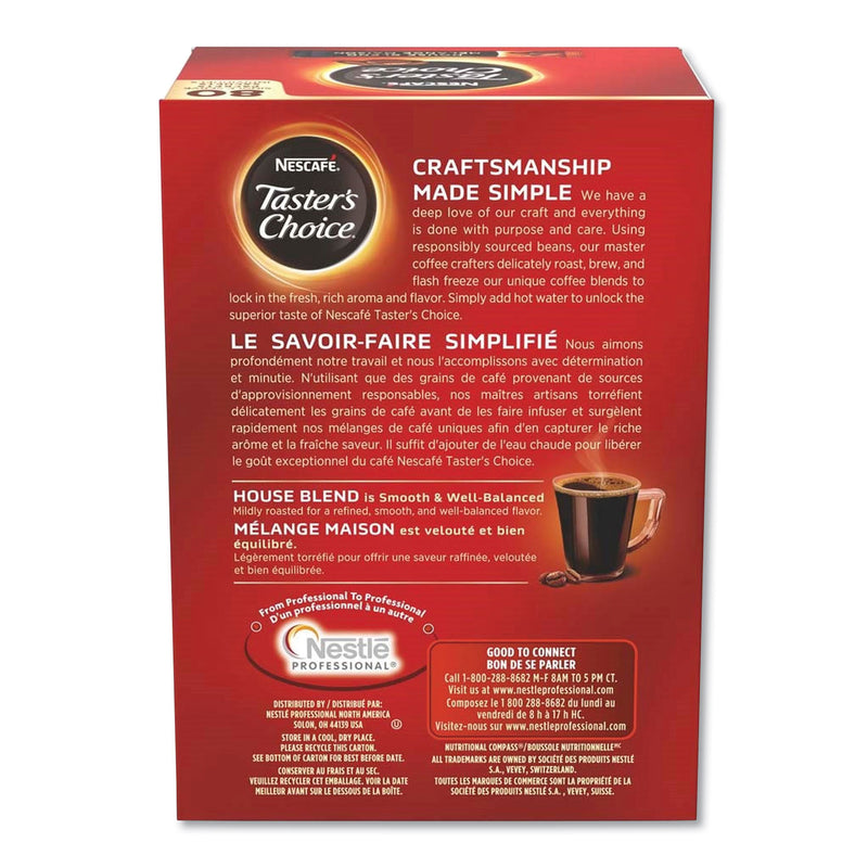 Nescafé Taster's Choice Stick Pack, House Blend, .06 oz, 480/Carton
