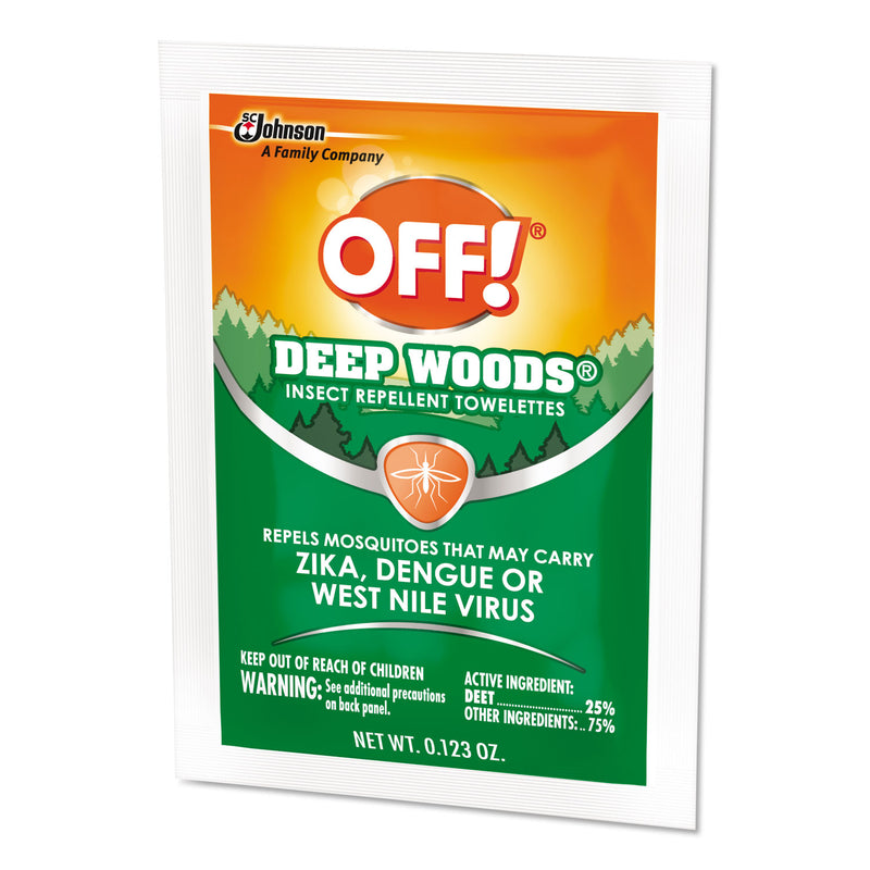 OFF! Deep Woods Towelettes, 12/Box, 12 Boxes/Carton