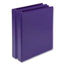 Samsill Earth’s Choice Biobased Durable Fashion View Binder, 3 Rings, 1" Capacity, 11 x 8.5, Purple, 2/Pack