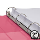 Samsill Earth’s Choice Biobased Durable Fashion View Binder, 3 Rings, 2" Capacity, 11 x 8.5, Berry, 2/Pack