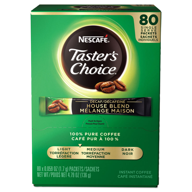 Nescafé Taster's Choice Stick Pack, Decaf, 0.06oz, 80/Box
