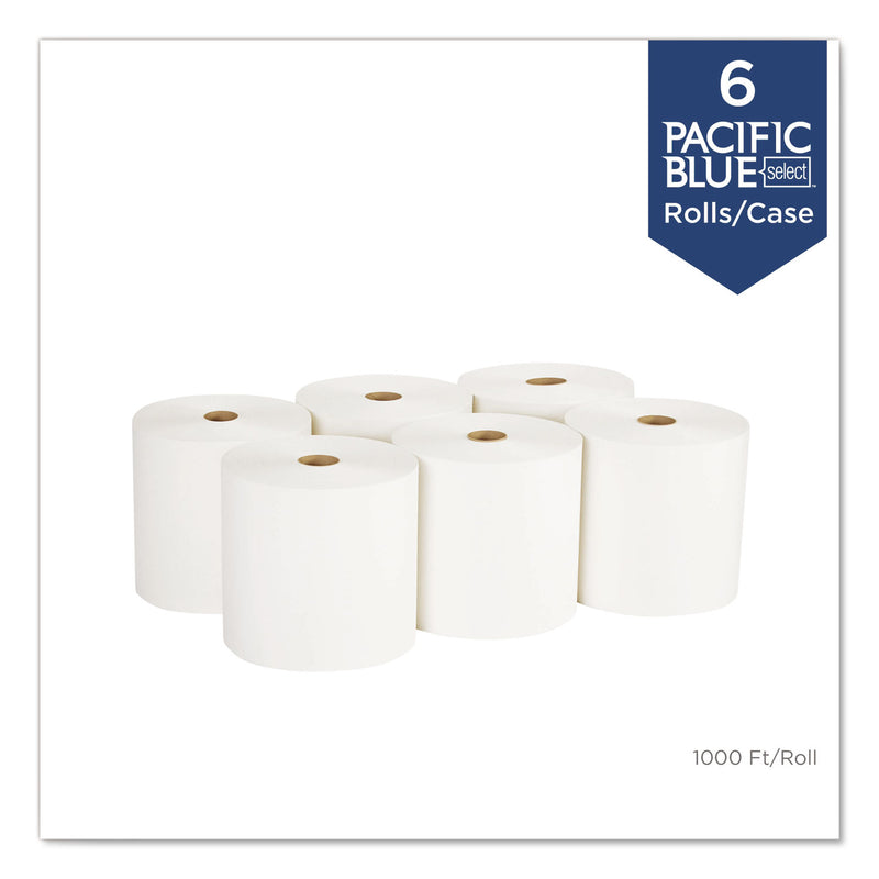 Georgia Pacific Pacific Blue Basic  Nonperf Paper Towels, 7.78 x 1,000 ft, White, 6 Rolls/Carton