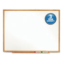 Quartet Classic Series Total Erase Dry Erase Board, 96 x 48, Oak Finish Frame