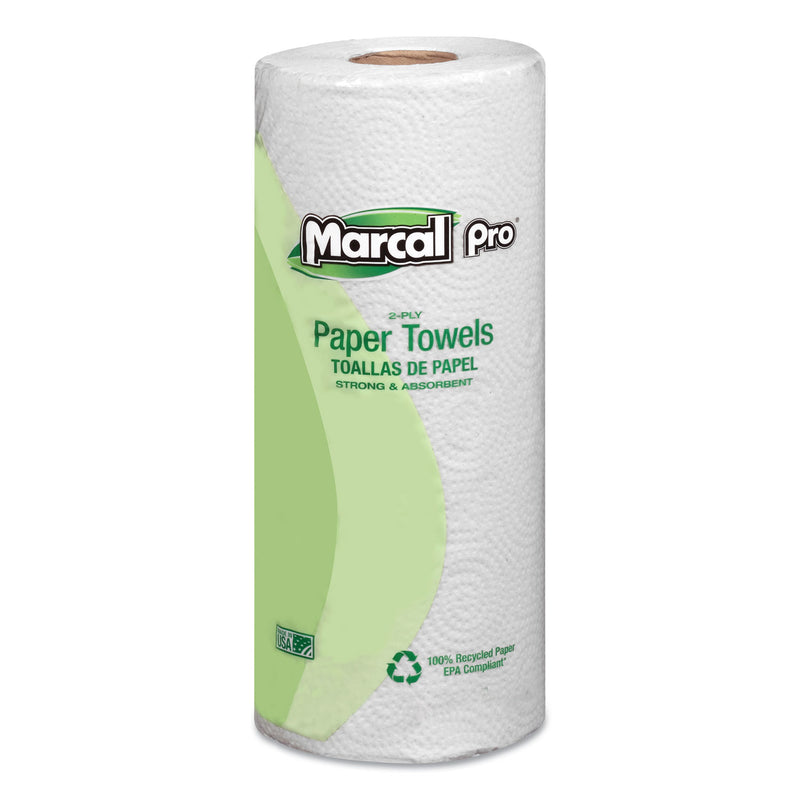Marcal PRO 100% Premium Recycled Kitchen Roll Towels, 2-Ply, 11 x 9, White, 70/Roll, 30 Rolls/Carton