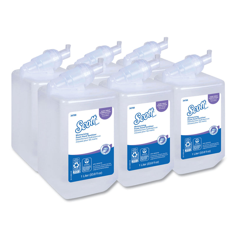 Scott Control Super Moisturizing Foam Hand Sanitizer, 1,000 mL Refill, Unscented, 6/Carton