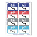 Avery Flexible Adhesive Name Badge Labels, "Hello", 3 3/8 x 2 1/3, Assorted, 120/PK