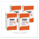 GOJO NATURAL ORANGE Pumice Hand Cleaner Refill, Citrus Scent, 2,000mL, 4/Carton