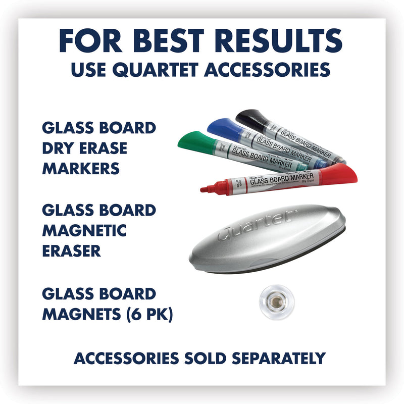 Quartet Infinity Magnetic Glass Calendar Board, 24 x 18