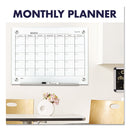 Quartet Infinity Magnetic Glass Calendar Board, 24 x 18