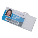 Advantus ID Card Holders, Horizontal, Clear 3.68" x 2.25" Holder, 3.38" x 2.13" Insert, 25/Pack