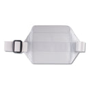 Advantus Arm Badge Holders, Horizontal, Textured Clear 5.5" x 3.88" Holder, 3.5" x 3" Insert, 12/Pack