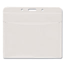 Advantus PVC-Free Badge Holders, Horizontal, Clear 4.5" x 4" Holder, 4.13" x 3.13" Insert, 50/Pack