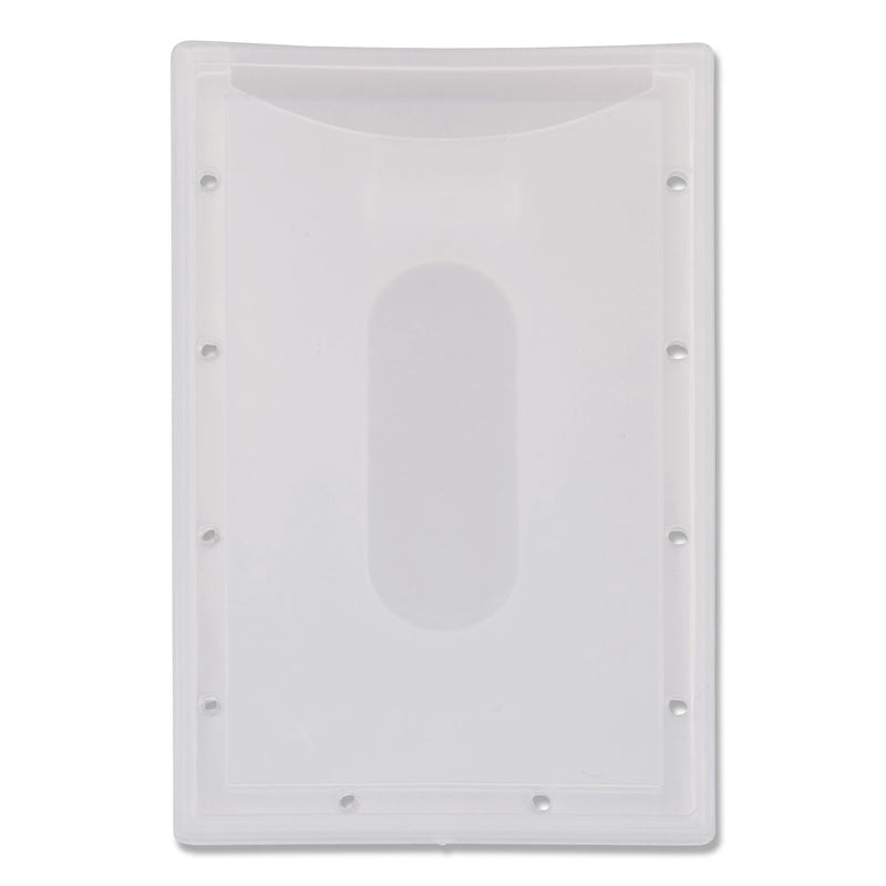 Advantus Clear ID Card Holder, Horizontal, Clear 2.31" x 3.69" Holder, 2.13" x 3.38" Insert, 25/Pack