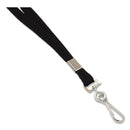 Advantus Deluxe Lanyard, Metal J-Hook Fastener, 36" Long, Black
