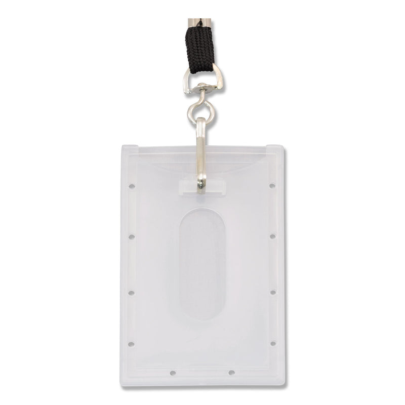 Advantus Clear ID Card Holder, Horizontal, Clear 2.31" x 3.69" Holder, 2.13" x 3.38" Insert, 25/Pack
