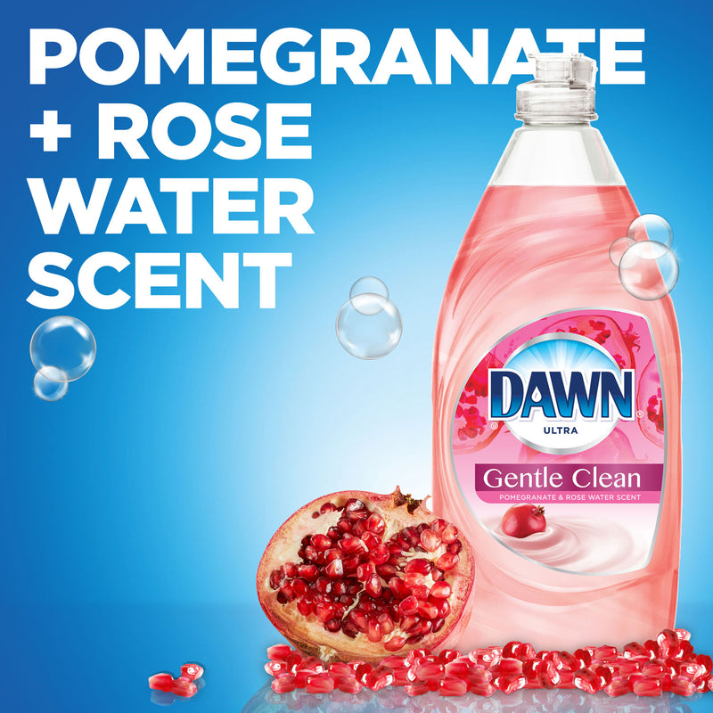 Dawn Ultra Gentle Clean, Pomegranate Splash, 24 oz Bottle, 10/Carton