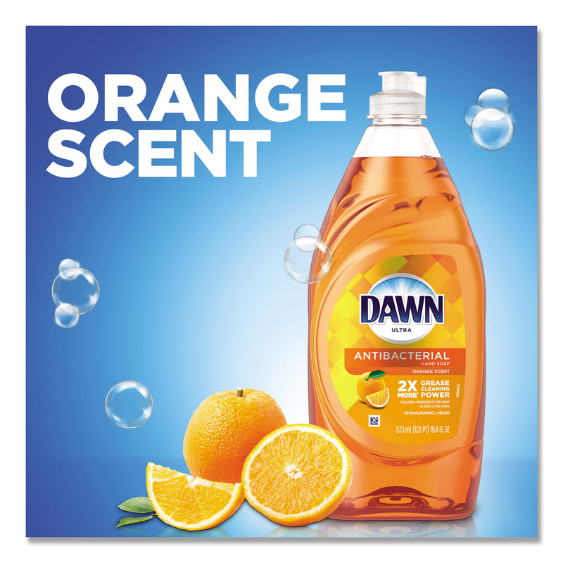 Dawn Ultra Antibacterial Dishwashing Liquid, Orange Scent, 28 oz Bottle, 8/Carton