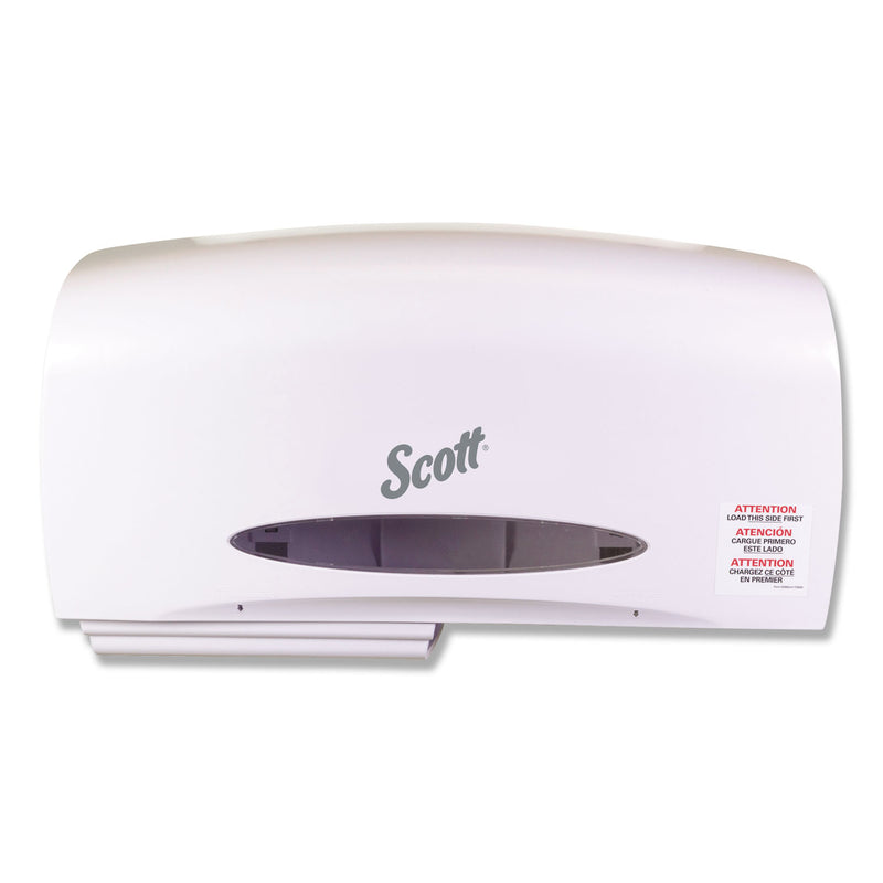 Scott Essential Coreless Twin Jumbo Roll Tissue Dispenser, 20 x 6 x 11, White